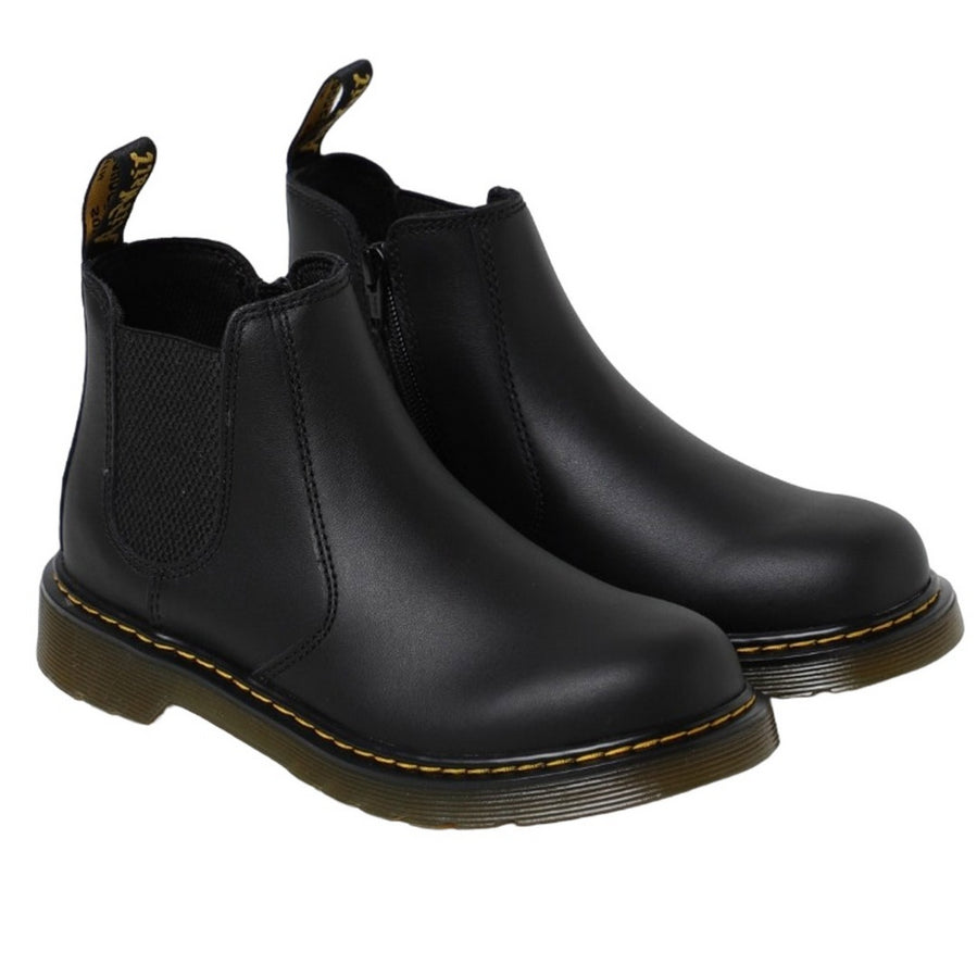 Dr. Martens – Stivaletto Junior Chelsea 2976 Y con Cerniera Laterale 21992001 Nero | Pelle Softy, Slip-on Kids, Comfort Sicuro - 3/4