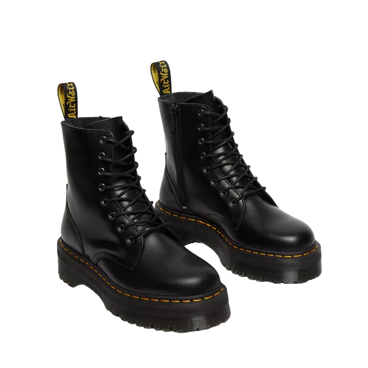 Dr. Martens anfibio alto con zeppa Jadon HI Stivali Platform in pelle 15265001 nero 2