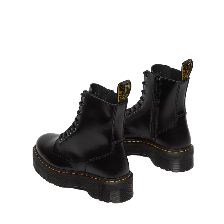 Dr. Martens anfibio alto con zeppa Jadon HI Stivali Platform in pelle 15265001 nero 6