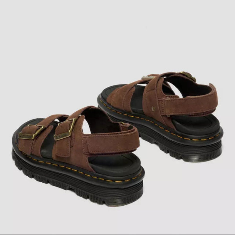 Dr. Martens sandalo da donna con zeppa Zebzag 42853200 marrone