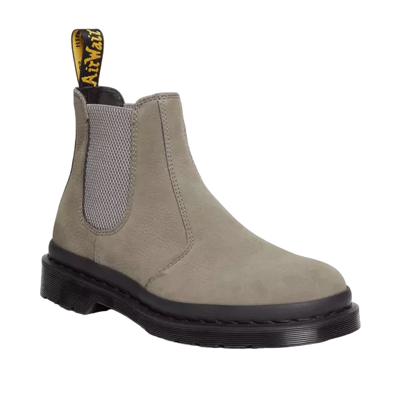 Dr. Martens stivaletto Chelsea 2976 in nubuk lavorato 31130059 grigio nickel 1
