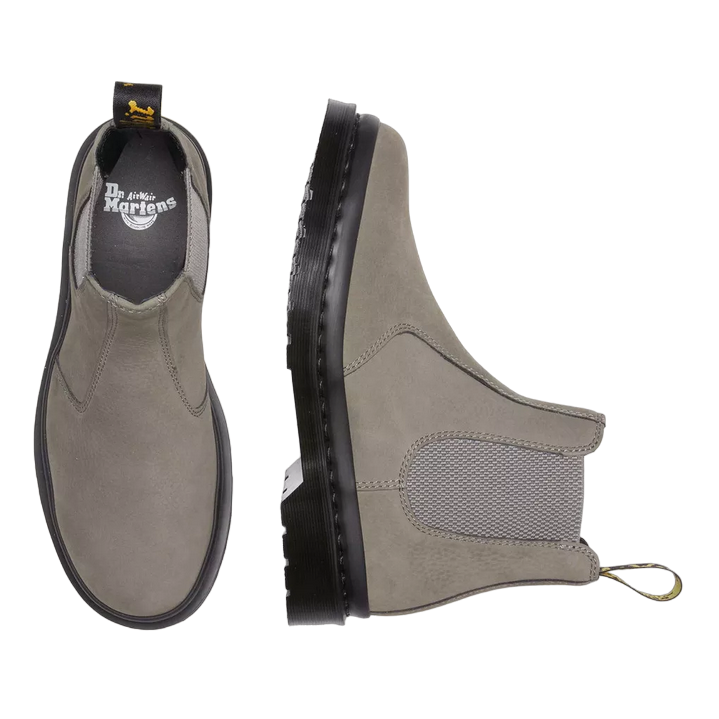 Dr. Martens stivaletto Chelsea 2976 in nubuk lavorato 31130059 grigio nickel 6