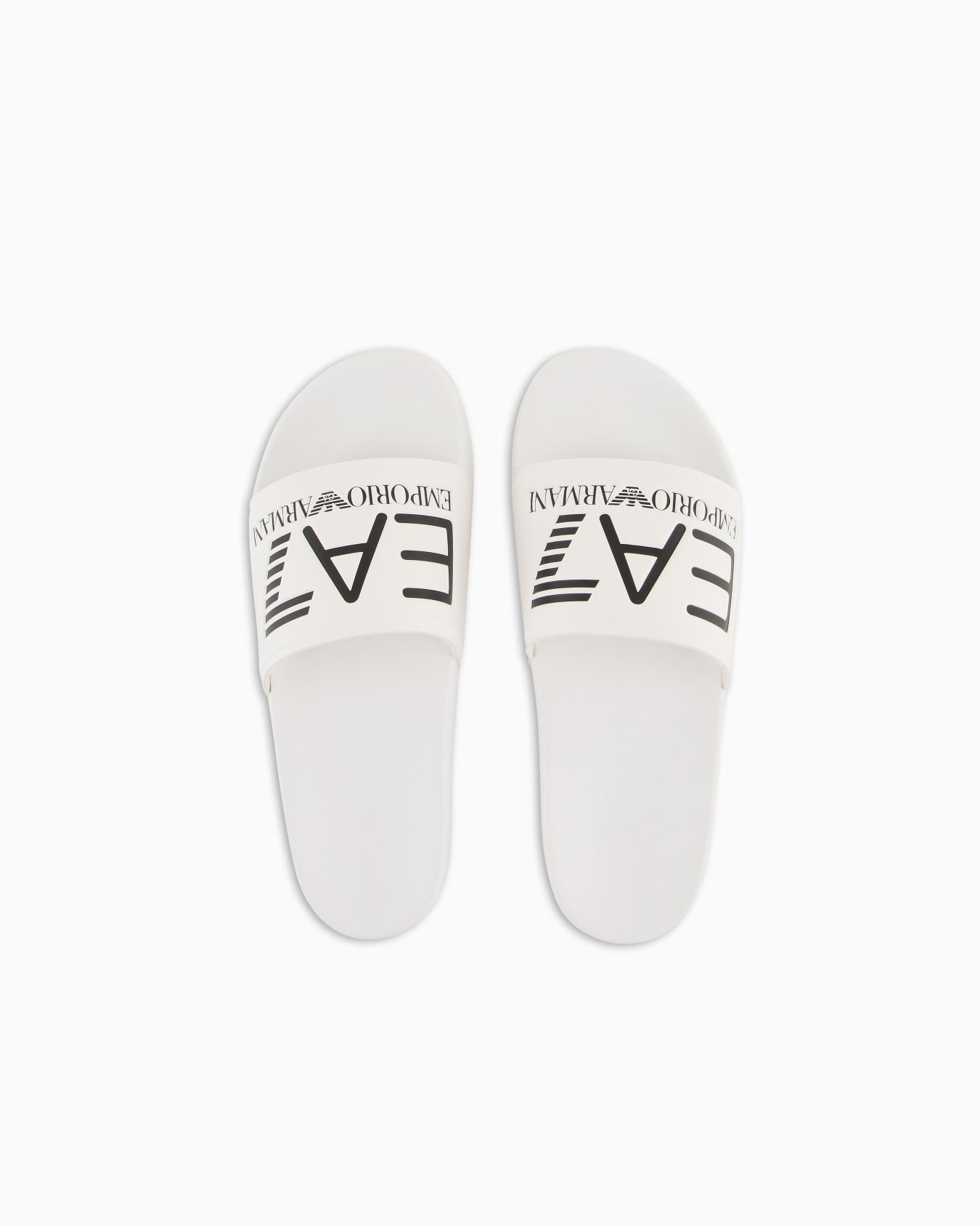 EA7 Emporio Armani Slides Maxi Logo Unisex Bianche - 7X000108 AF15118 U0001