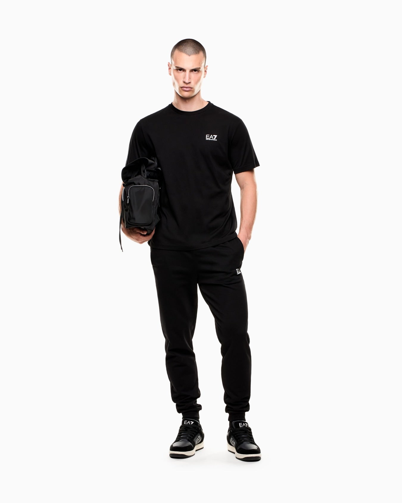 EA7 Emporio Armani T-shirt Logo Series Uomo Nera 7M000567 AF10375 MC008