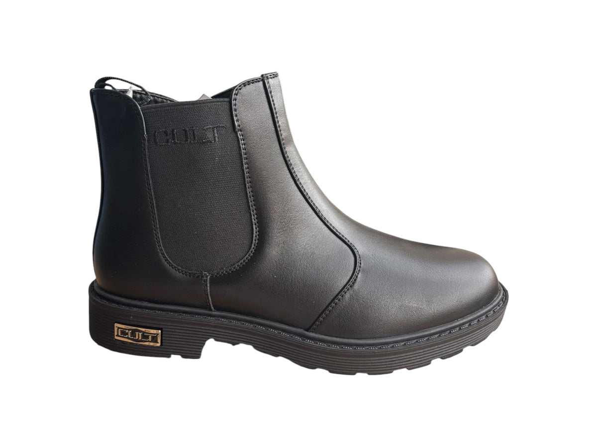 Cult stivale bimbo senza laccio con cerniera laterale T-713 31-35 nero
