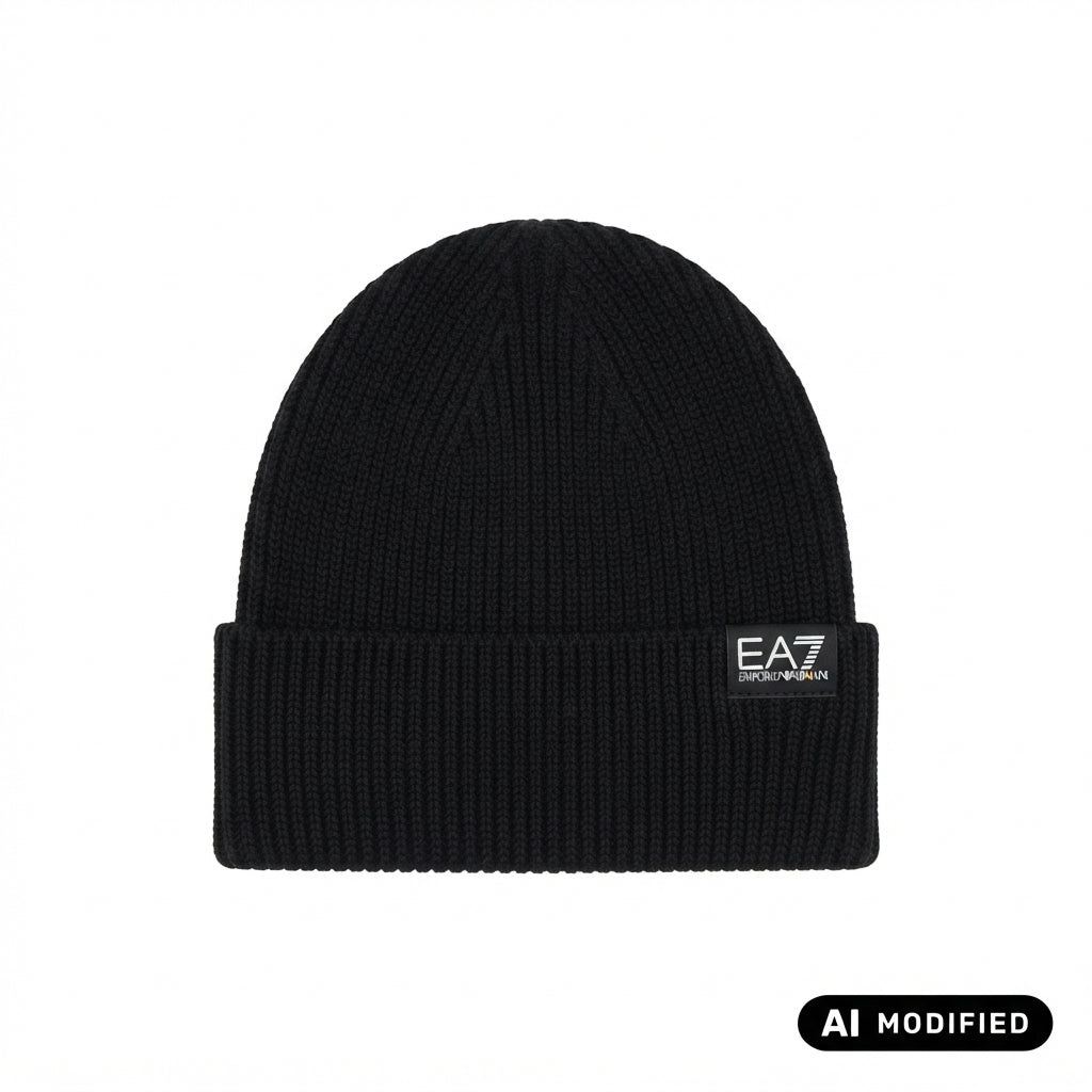 EA7 ARMANI cappello a coste con logo 7X000312 AF29587 UC001 nero