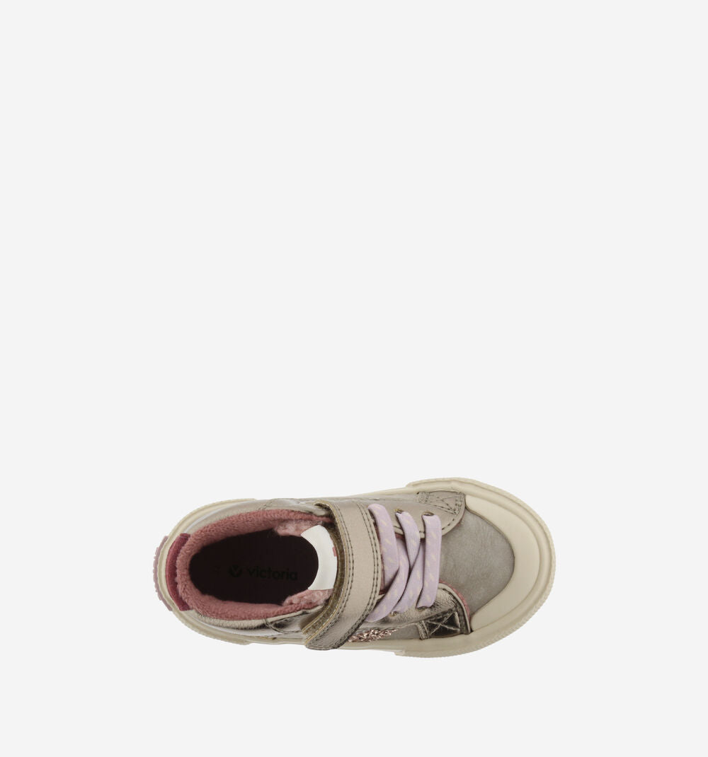 Victoria scarpa sneakers bimba con laccio elastico e velcro Tribu 1065203 beige