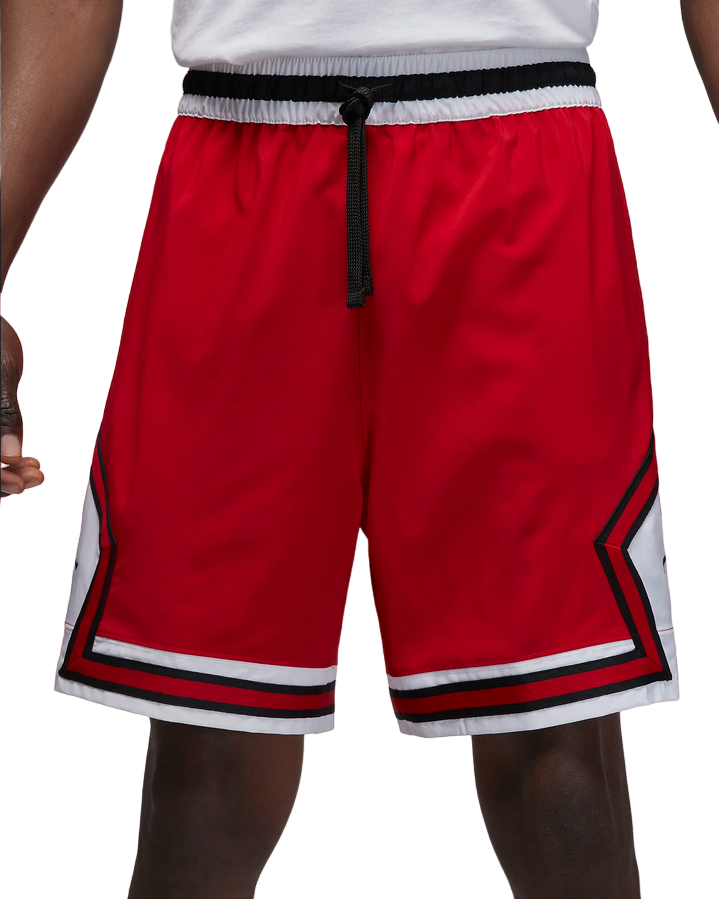 Jordan pantaloncino sportivo da uomo Diamond FB7580-687 rosso-nero-bianco