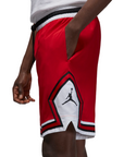 Jordan pantaloncino sportivo da uomo Diamond FB7580-687 rosso-nero-bianco