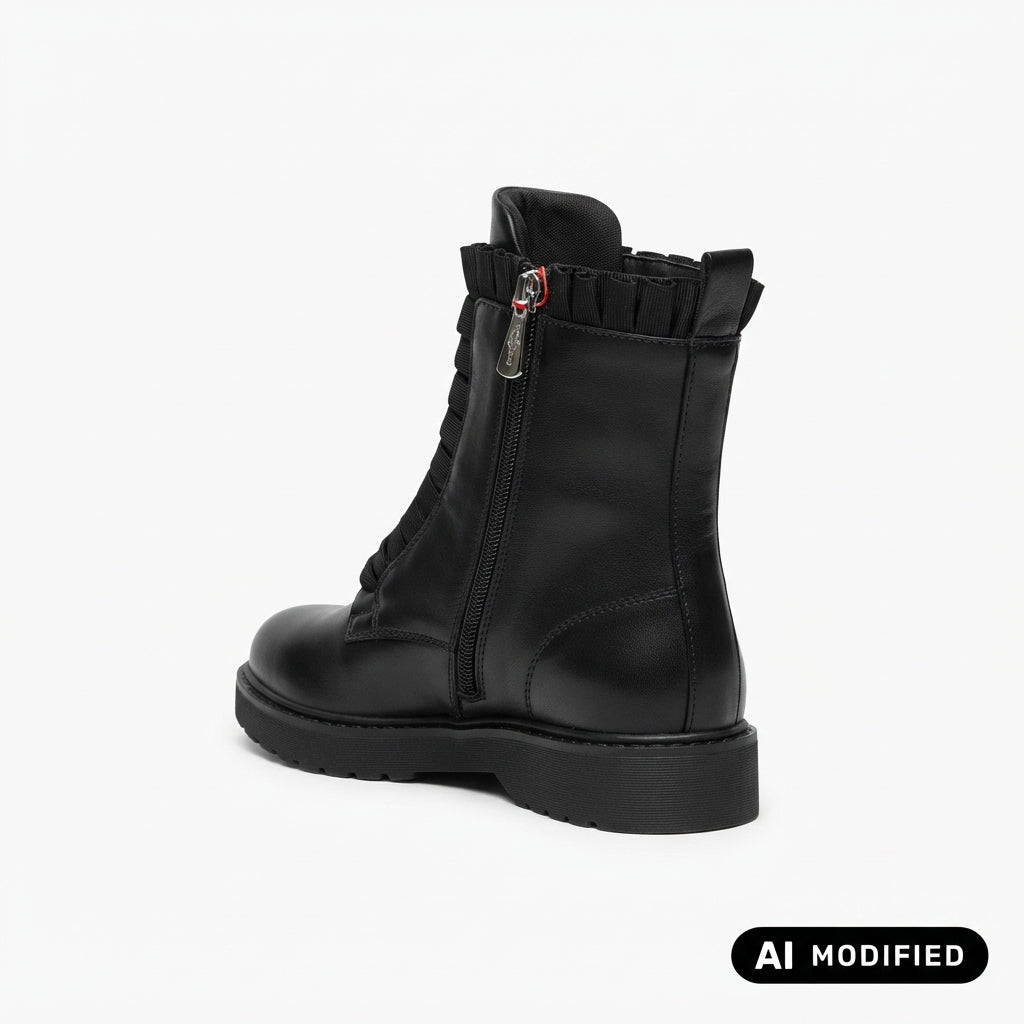 Cult stivale junior con rouches e cerniera laterale T-734 31-35 nero