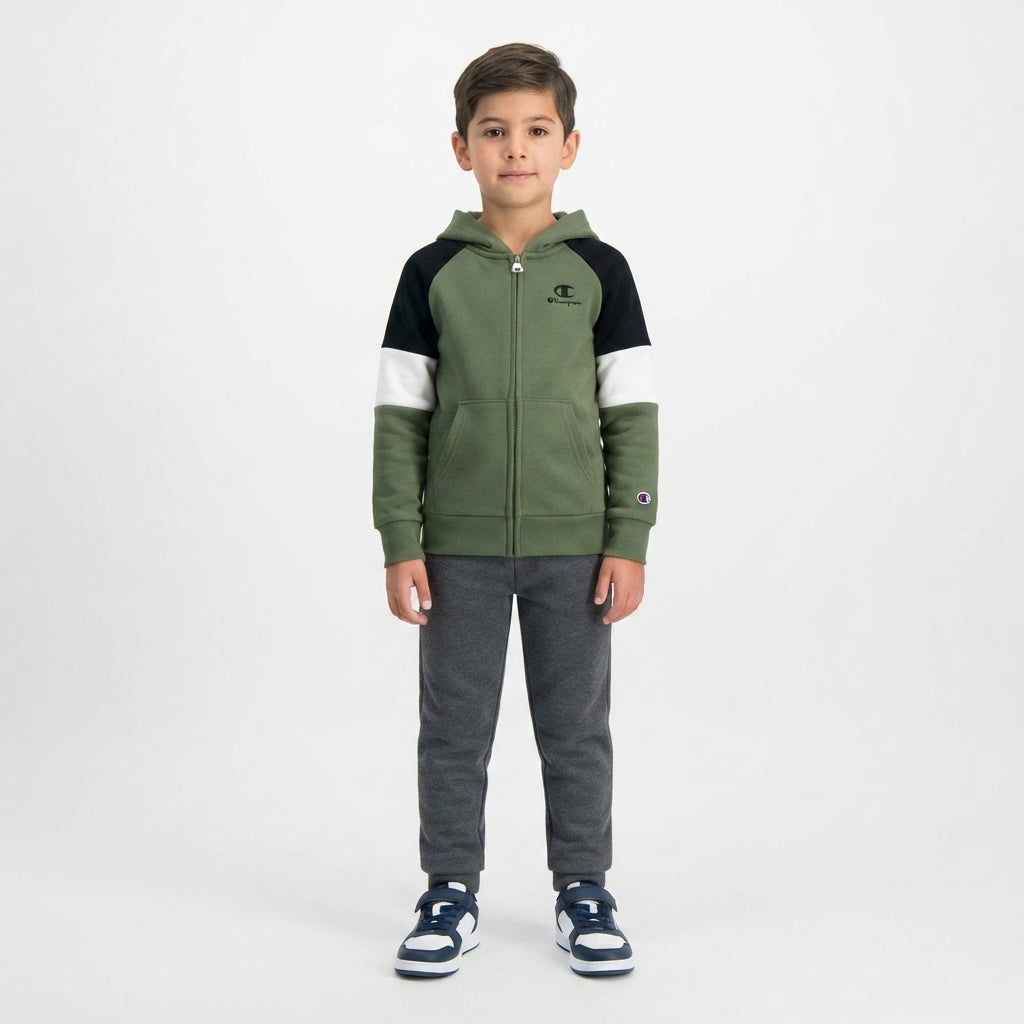 Champion felpa junior con cappuccio 307716 GS548 verde