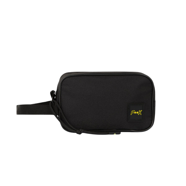 F**K Pochette con logo dotata di chiusura zip. Dimensioni: 16 X 19 X 5 X cm. M01AU81-BK nero