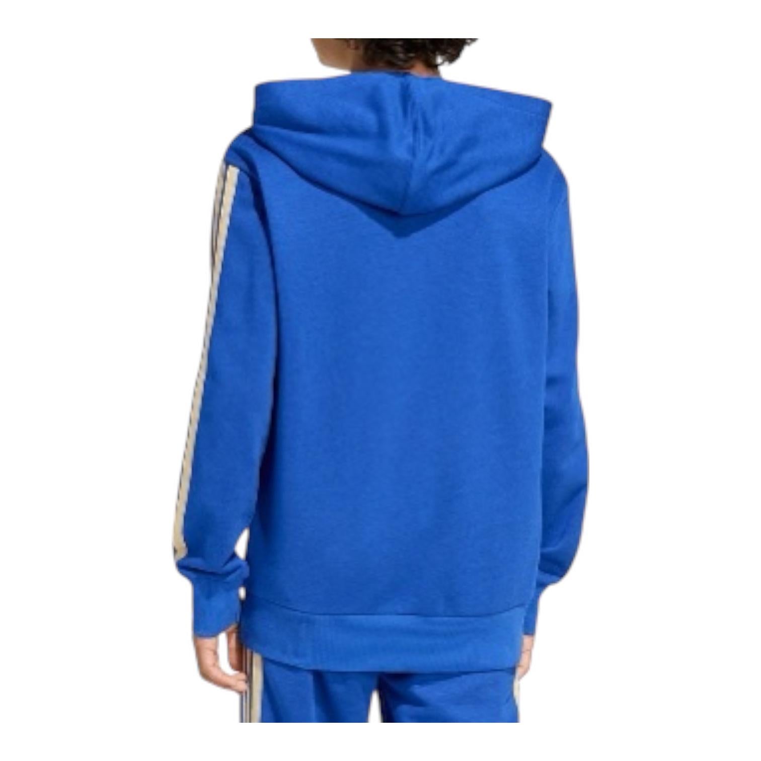 Felpa Adidas Italy DNA Hoodie JY9518 Azzurro - Stile Calcio per Giovani Tifosi cappuccio