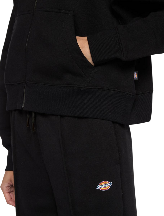 Vista laterale felpa con cappuccio Dickies donna Oakport DK0A4Y1ZBLK