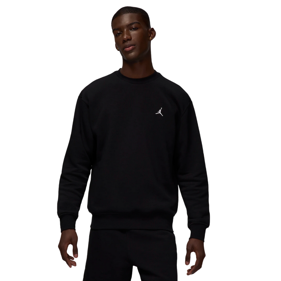 Felpa Jordan Brooklyn Fleece Nera Uomo FV7293-010 | Girocollo Streetwear
