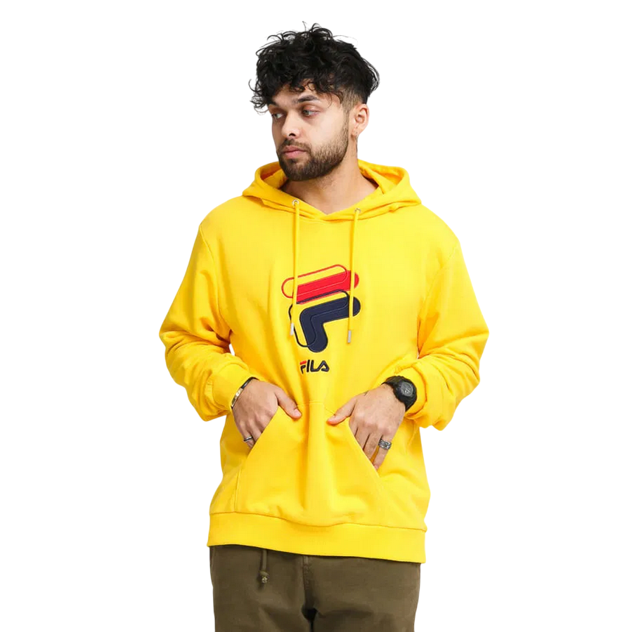 Fila felpa con cappuccio da uomo Amjad Hoody 688465 C49 giallo