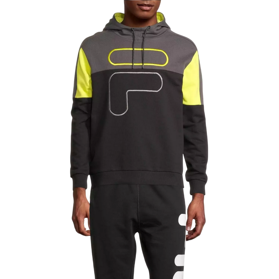 Fila felpa con cappuccio da uomo Parson Blocked 683449 B498 nero