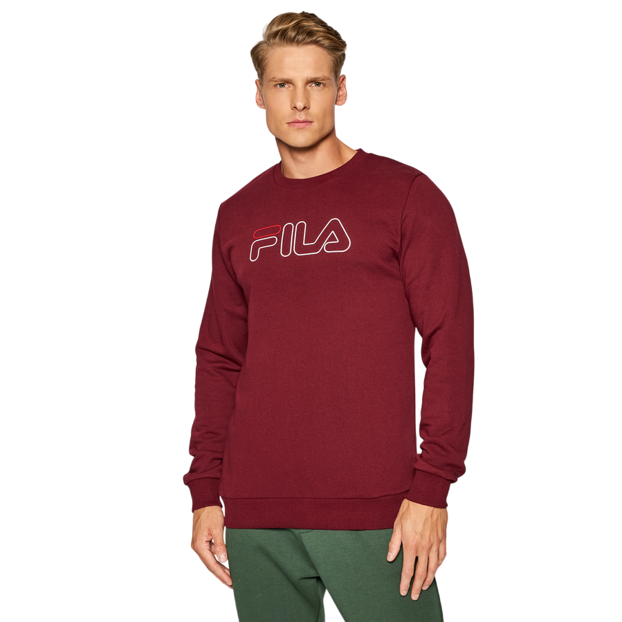 Fila felpa girocollo da uomo Liam Crew Sweat 687139 D10 bordeaux