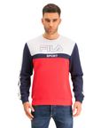 Fila felpa girocollo da uomo Word Crew Sweat 682860 K14 rosso-bianco-nero