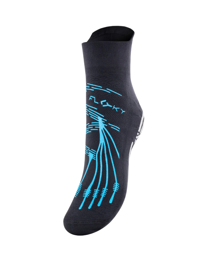 Floky calza Gymnasium per il fitness unisex nero-azzurro