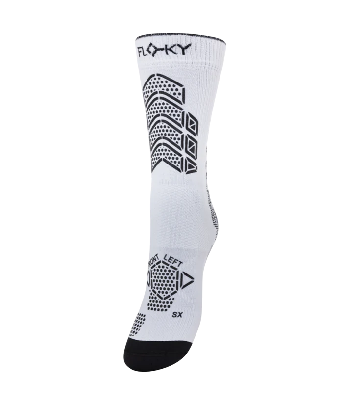 Floky calza biomeccanica da calcio Axsist 2.0 bianca