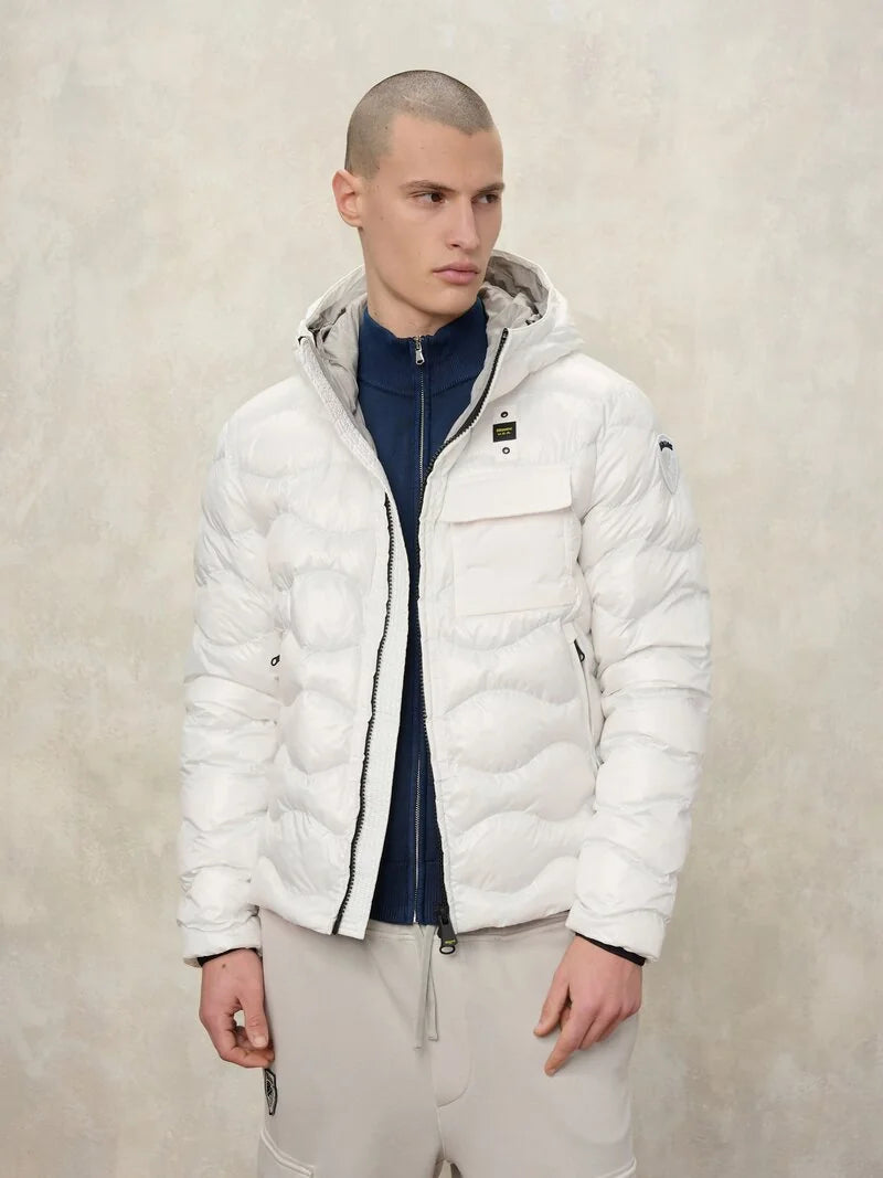 Blauer Piumino trapuntato con tasca petto Bryant 26SBLUC02182-005958 100 bianco