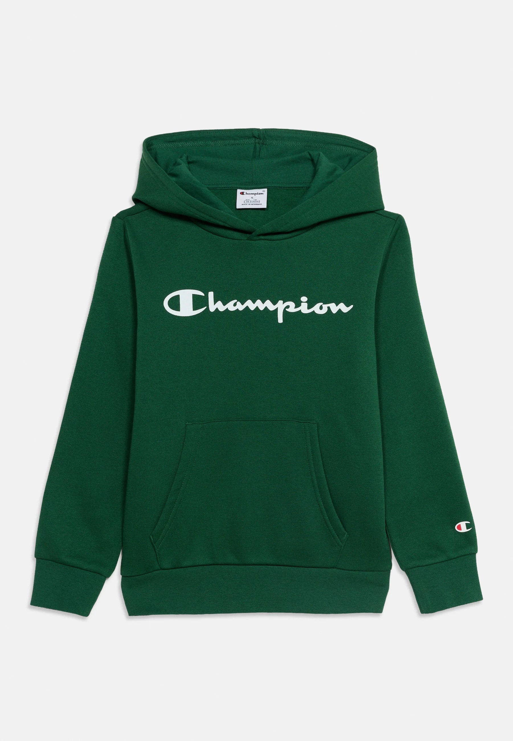 Champion Felpa con Cappuccio Fleece 307352-GS559 Verde Junior - Felpa Junior