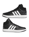 Adidas scarpa sneakers alta da adulto Hoops 3.0 Mid GW3020 nero-bianco