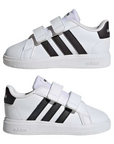 Adidas scarpa sneakers con strappo da bambino Grand Court 2.0 2.0 CF GW6527 bianco-nero