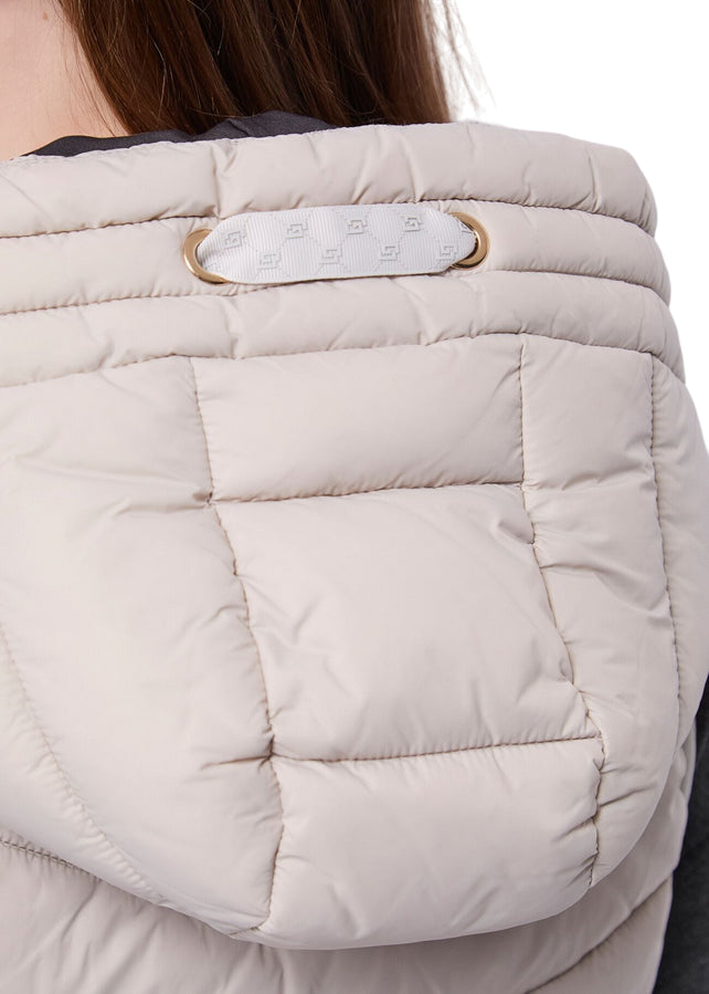 Gaudì Gilet Donna Nylon Trapuntato Cappuccio 521BD35003-2101 Grigio – Comfort & Stile - cappuccio 