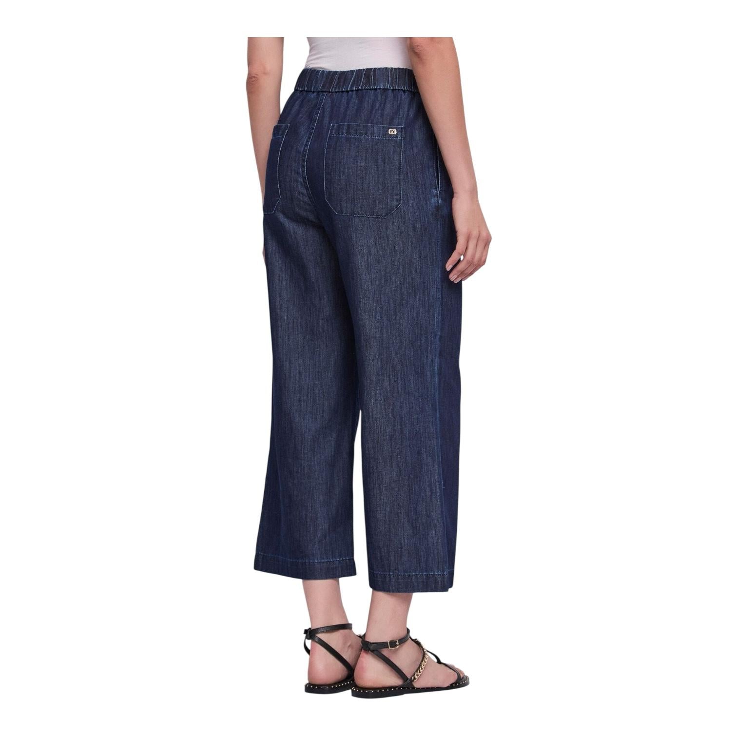 Gaudì Jeans Wide Leg Donna Coulisse 611DB26005 Blu dietro