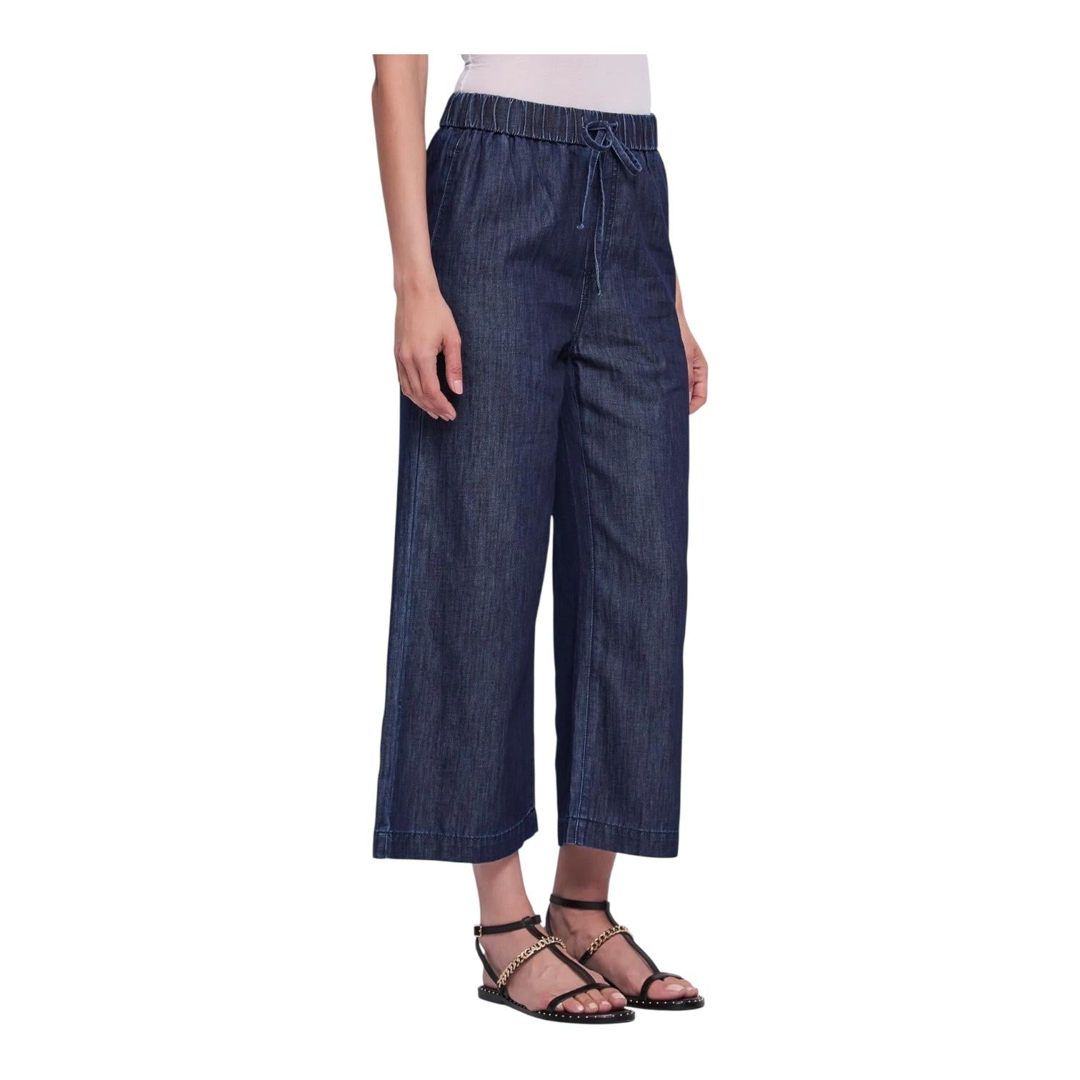 Gaudì Jeans Wide Leg Donna Coulisse 611DB26005 Blu laterale