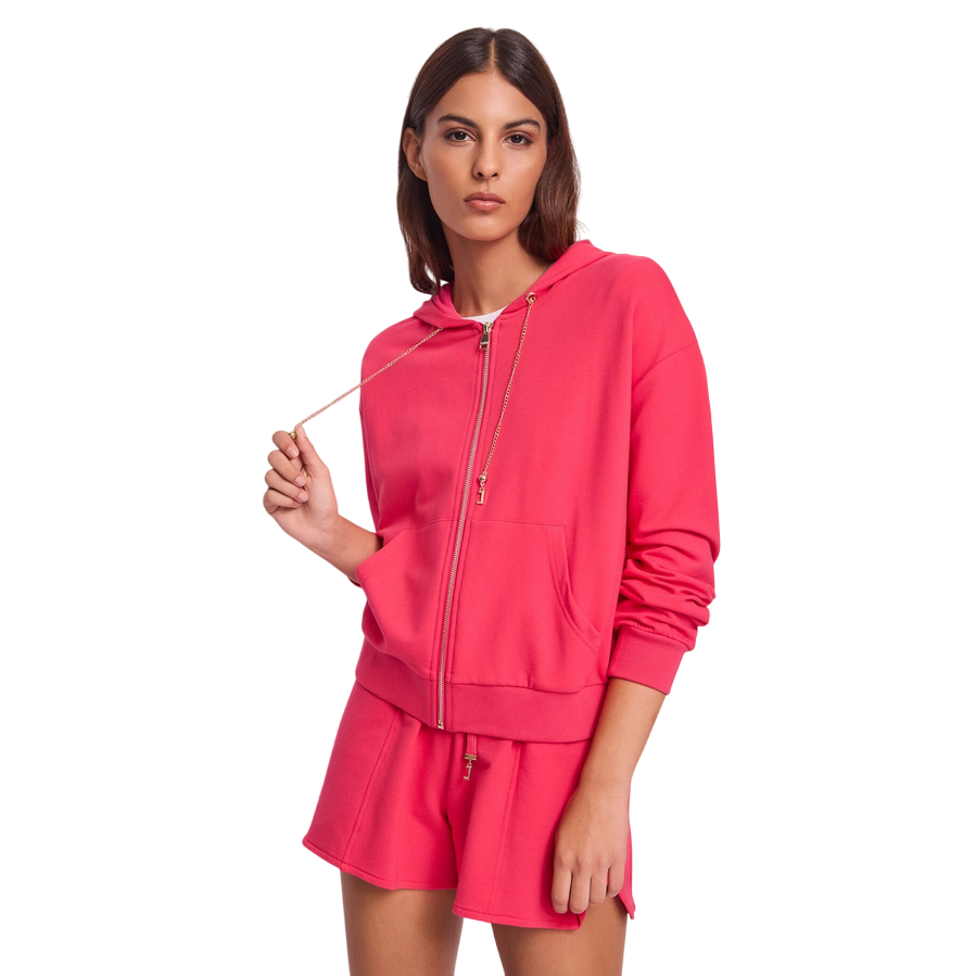 Gaudì Jeans felpa con cappuccio da donna 511BD64001 3435 fucsia