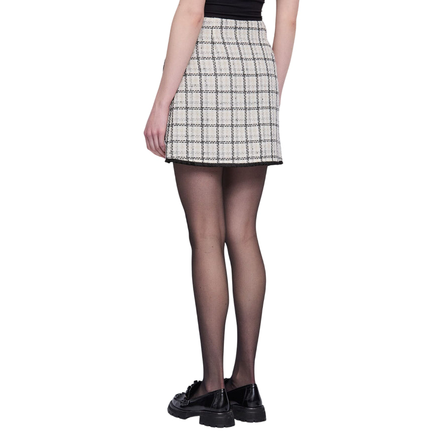 Gaudì Minigonna Check in Misto Lana 521BD75003 | Gonna in Tweed - posteriore