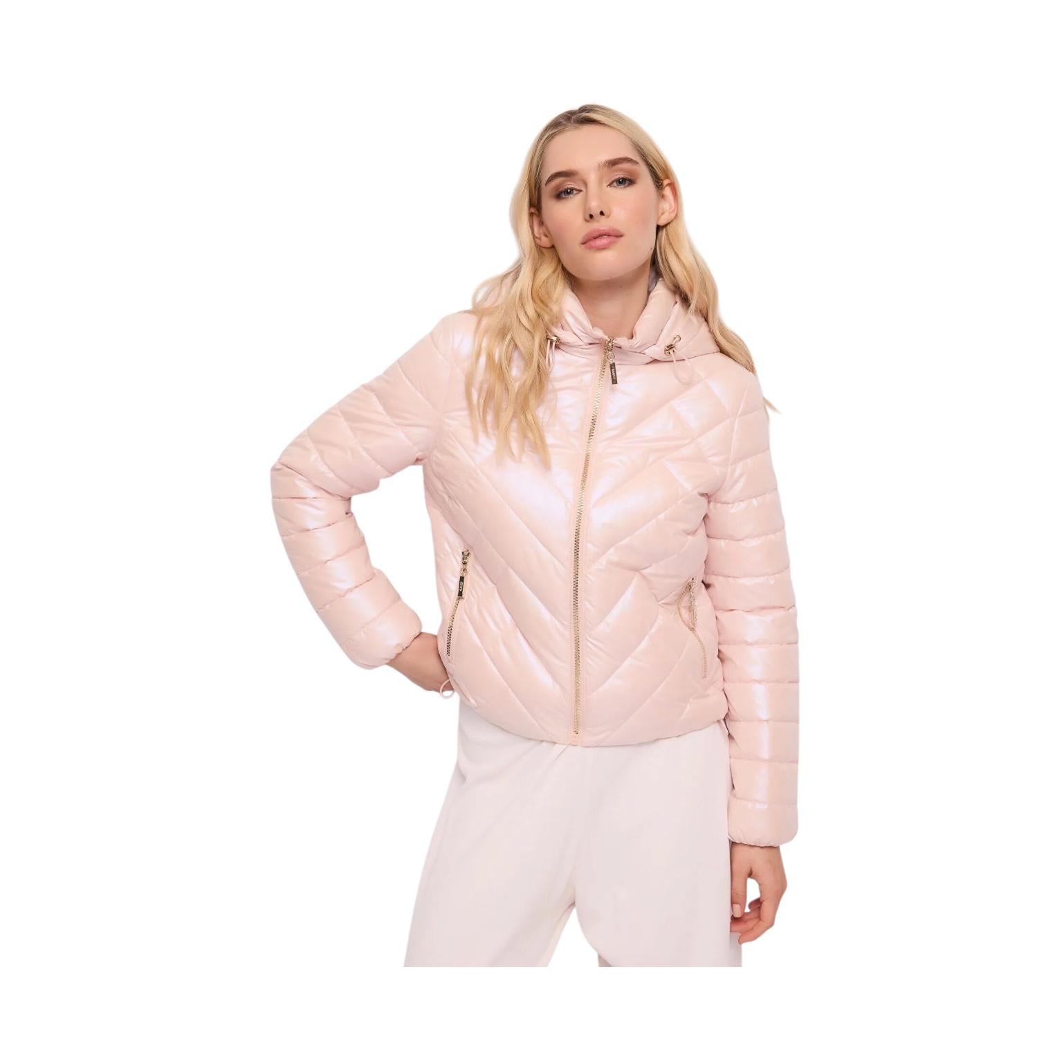 Gaudì Piumino da donna con cappuccio 611BD35001 4424 rosa