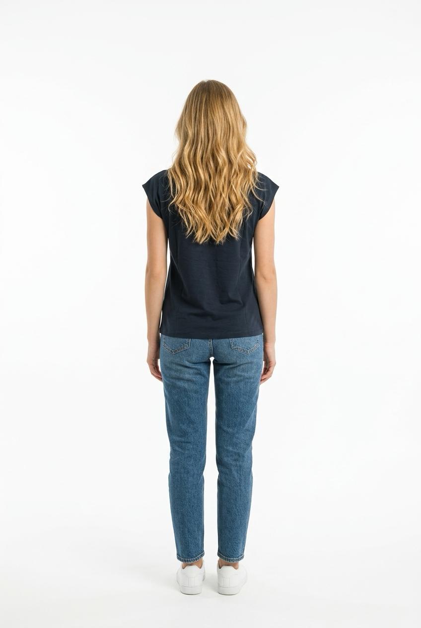 Gaudì T-shirt da donna con stampa e logo  611BD64038 2991 nero