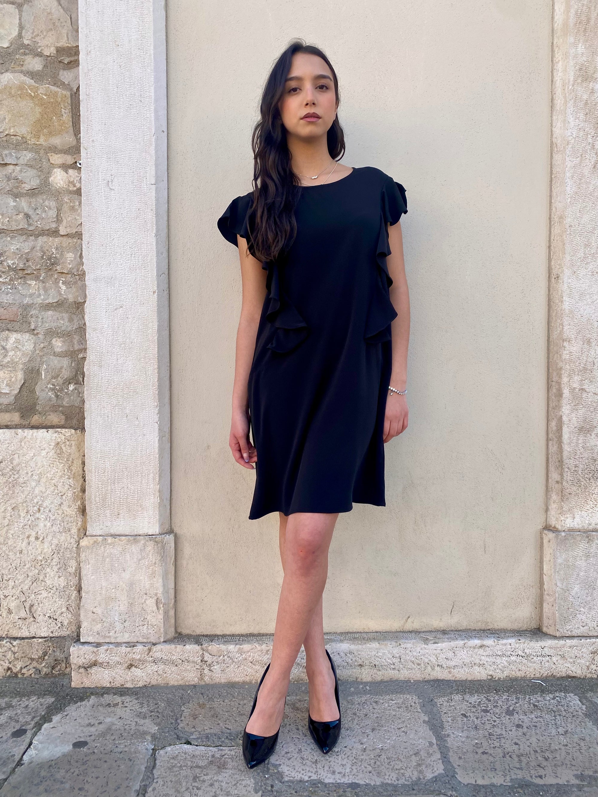 Gaudì abito da donna con volant 511BD15005 2001 nero