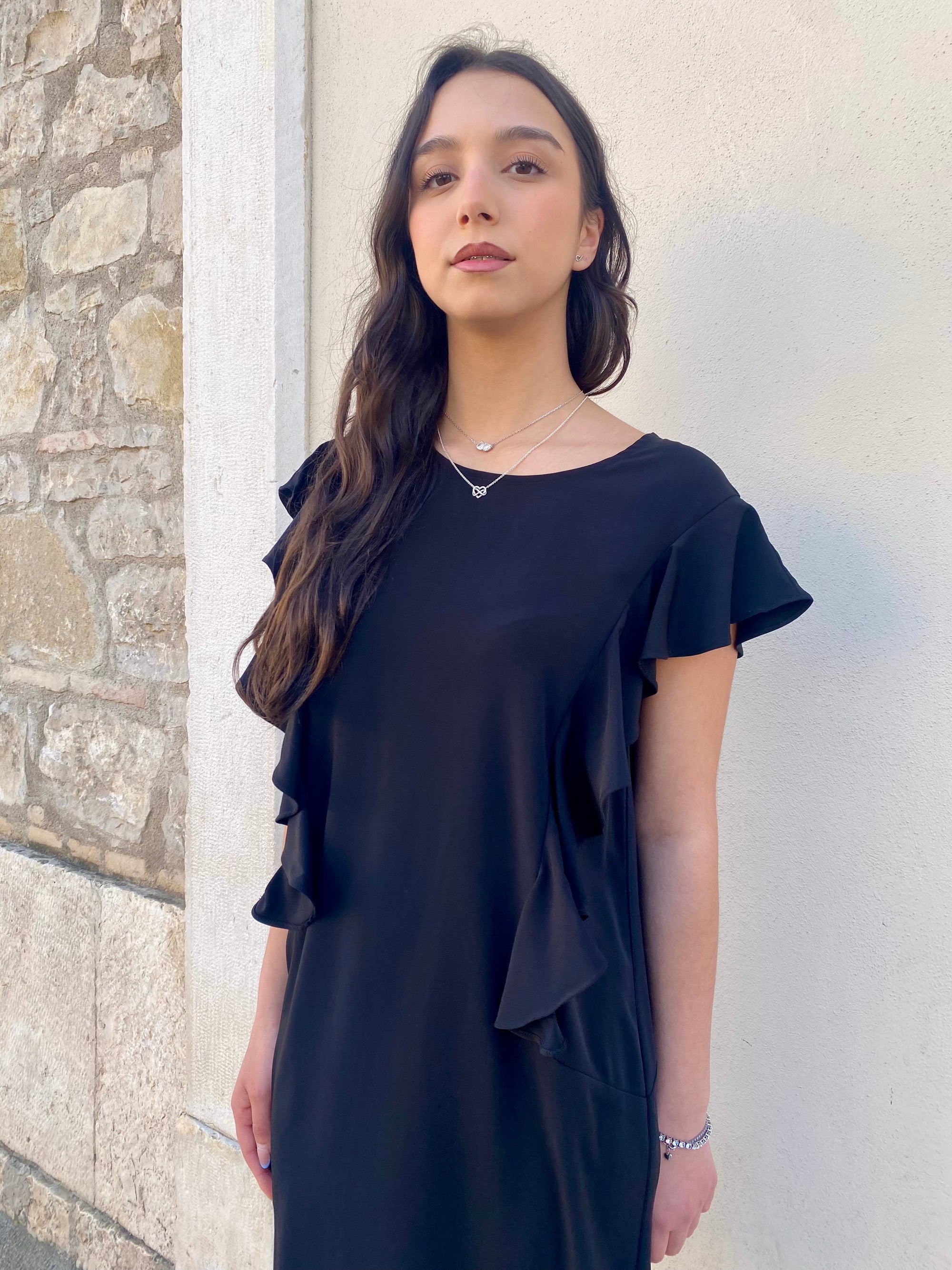 Gaudì abito da donna con volant 511BD15005 2001 nero