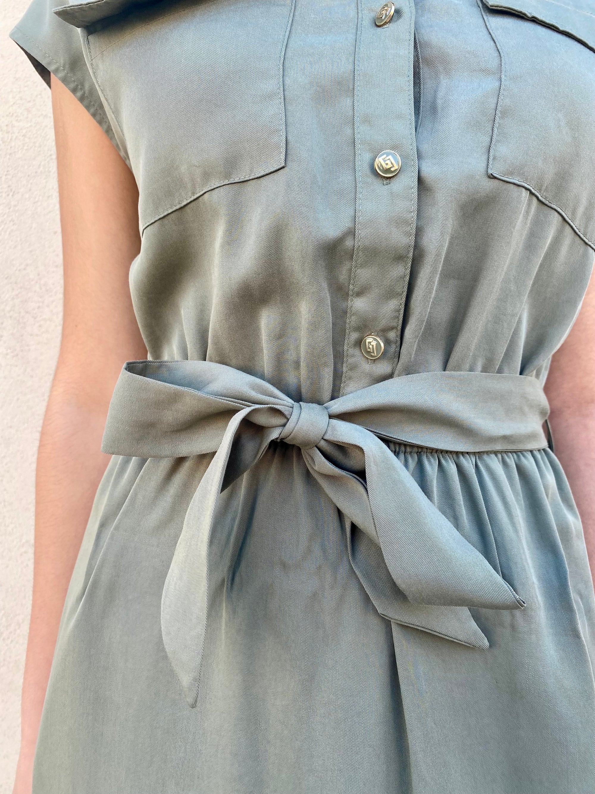 Gaudì abito lungo da donna con elastico in vita 511BD15003 2526 verde