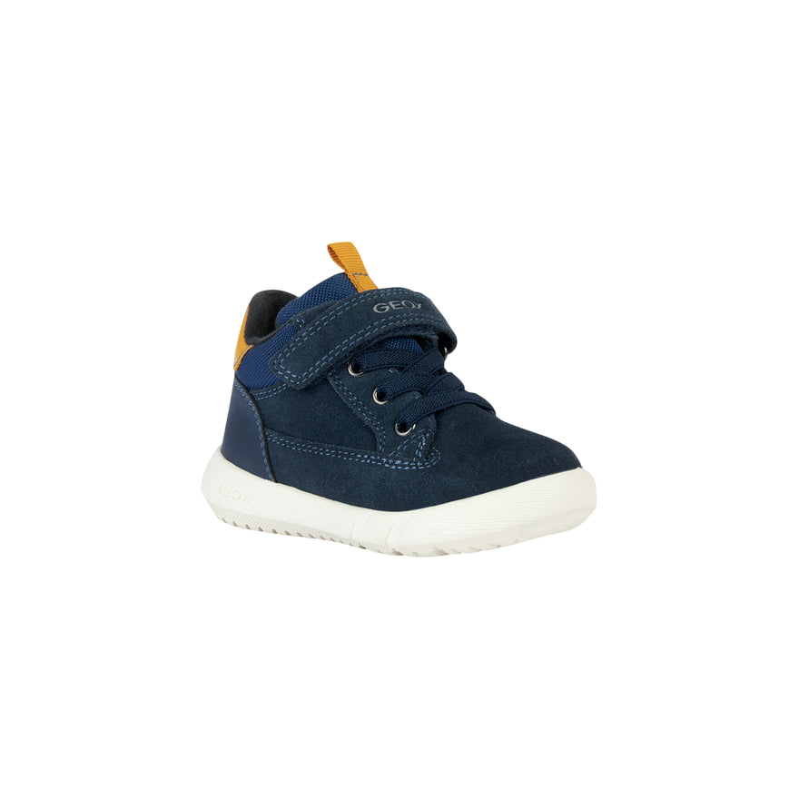 Geox Scarponcini Hyroo B365DA per Bimbo - Blu Navy e Ocra - vista 3/4