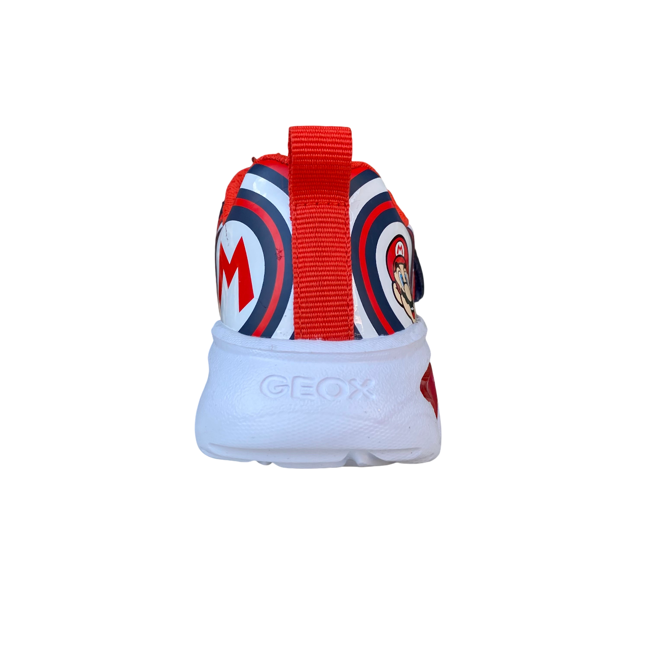 Geox scarpa da ginnastica da bambino  con laccio elastico e velcro Assister  J55DZB 02A54 C0735 blu-rosso