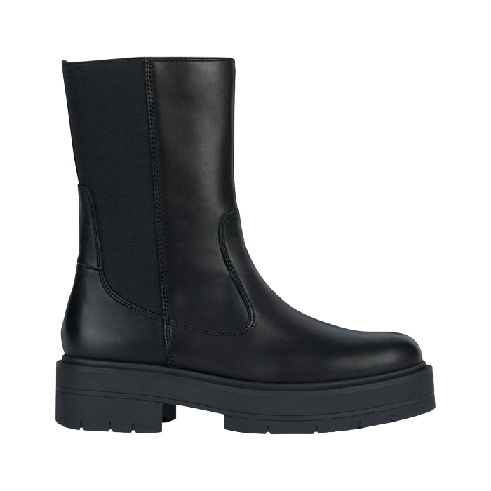 Geox stivaletto da donna con gambale elastico e cerniera D Spherica EC7 nero