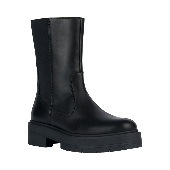 Geox stivaletto da donna con gambale elastico e cerniera D Spherica EC7 nero