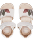 Geox sandalo da bambina con strappo Alul B451YB085NFC0007 bianco argento