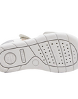 Geox sandalo da bambina con strappo Alul B451YB085NFC0007 bianco argento