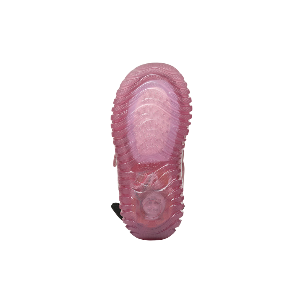 Geox scarpa da bambina con strappo e luci Minny Disney B4661B 0AJ02 C8179 rosa antico-nero