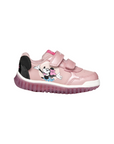 Geox scarpa da bambina con strappo e luci Minny Disney B4661B 0AJ02 C8179 rosa antico-nero