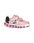 Geox scarpa da bambina con strappo e luci Minny Disney B4661B 0AJ02 C8179 rosa antico-nero