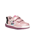 Geox scarpa da bambina con strappo e luci Minny Disney B4661B 0AJ02 C8179 rosa antico-nero