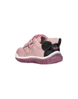 Geox scarpa da bambina con strappo e luci Minny Disney B4661B 0AJ02 C8179 rosa antico-nero